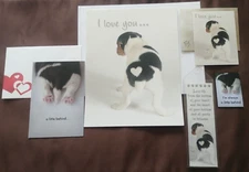 "Puppy Love" (3) Leanin Tree New Cards, (3) Envelopes, (1) Bookmark & (1) Magnet