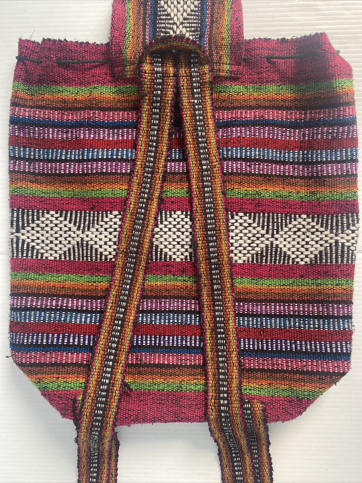 Mexican Blanket Mini Backpack Drawstring Outside … - image 18