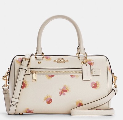 NWOT Coach Rowan Satchel Crossbody With Pop Floral Print Handbag Bag Purse