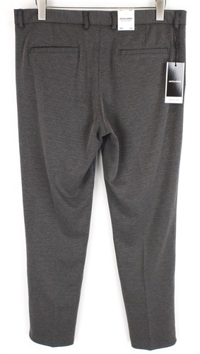 Jack&Jones Hombre Pantalones W36/L32 Gris Elástico Plisado Jersey Slit Fundas _ - Imagen 2 de 9