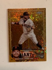 BRANDON CRAWFORD #146 - 2023 TOPPS CHROME GILDED /50 GOLD MINI DIAMONDS PARALLEL