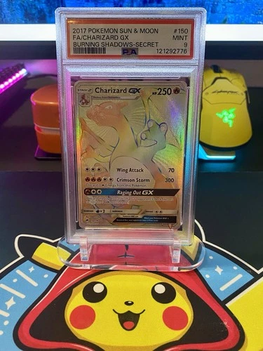 2017 Pokemon S&M Burning Shadows Charizard GX Secret Rare 150/147 #150 PSA 9