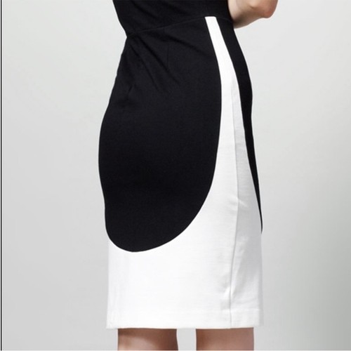 Stella McCartney Elliptical Dress Geometric Artsy Art To Wear Sz 8 Chic Elegant - Picture 9 of 16