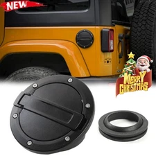 Gas Tank Cap Fuel Filler Door Cover for Jeep Wrangler JK & Unlimited Accessories