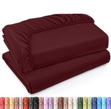 Utopia Bedding Twin XL Fitted Sheets - Bulk Pack of 2 , Burgundy