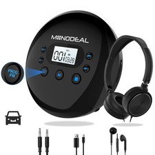 Portable CD Player with Headphones, MONODEAL Rechargeable Bundle Headphone