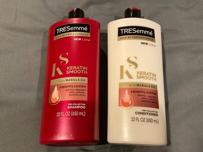 Tresemme Keratin Smooth w/ Marula Oil Pro Collection Shampoo & Conditioner 22 Oz