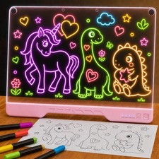 Upgraded 16-Inch Drawing Board Rechargeable 7 Colors, 10 Lighting Effects, ...