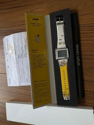 EPSON Smart Canvas Moomin Little My Watch Silver Collectible Used Good Condition