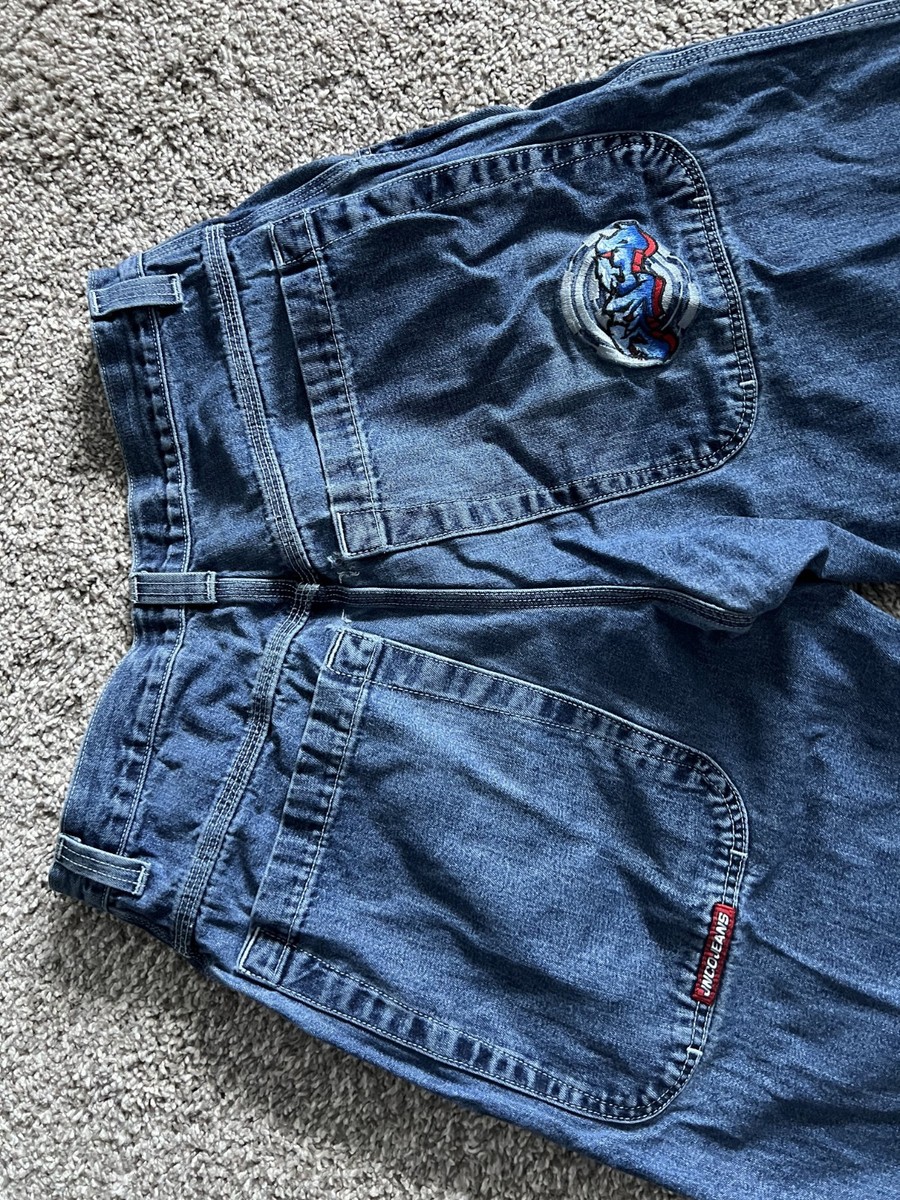 JNCO ブルーデニム Vintage JNCO Jeans 34x32 Blue Orb Embroidered 90s Skater Y2K