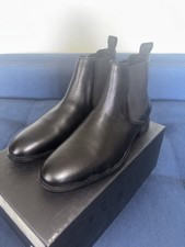 Hugo Boss Theon Chelsea Boot Mens Black Pebbl...