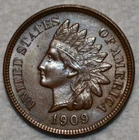 Uncirculated 1909 Indian Head Cent, Sharp specimen.