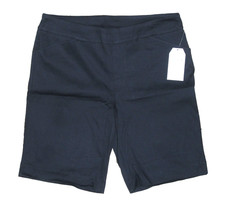 NWT Women's Time and Tru Pull-On Dark Navy Bermuda Shorts Size Large 12-14 