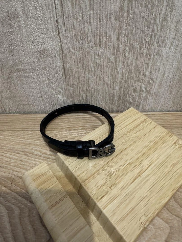 Dolce Gabbana Cuero D&G Logo Cinturón Pulsera Hombre Foto 2 de 4