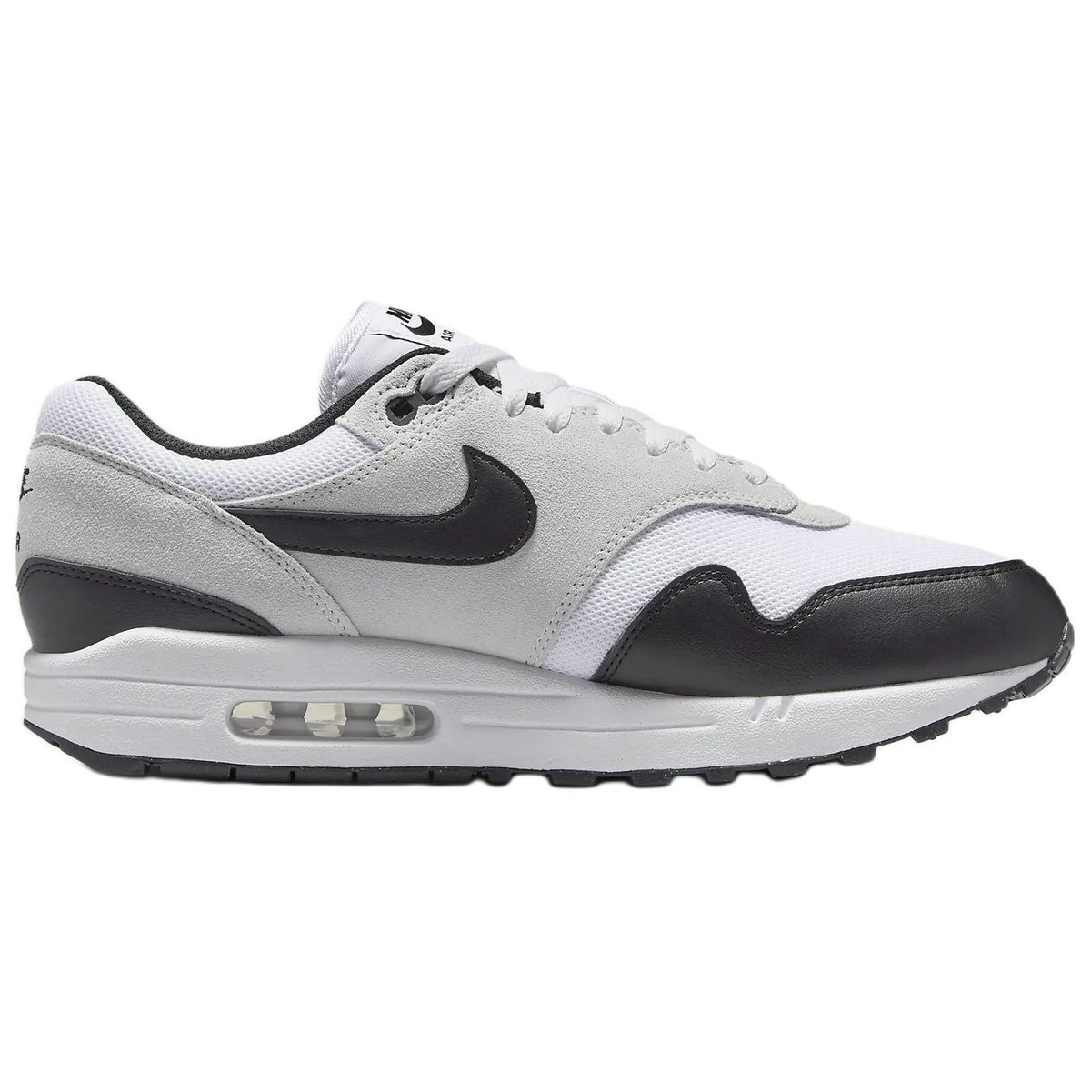Nike Air Max ホワイト/グレー/ブラック Size 9.5 - Nike Air Max 1 Essential White Pure Platinum Black for