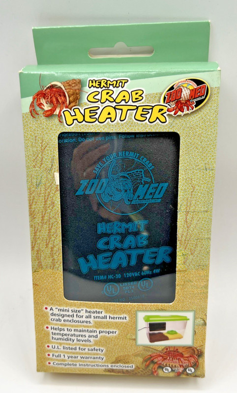 Zoo Med Hermit Crab Heater-Damaged Packing-NEW