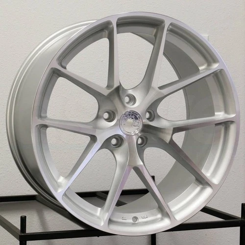 18x8.5/18x9.5 Aodhan AFF7 5x112 35/35 Silver Machined Wheels Rims Set(4) 66.6
