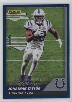 2021 Panini NFL Sticker & Card Collection Blue 238/299 Jonathan Taylor #39 1cx3