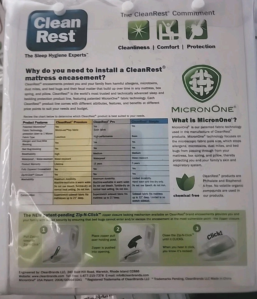 (Juego DOBLE) CLEAN REST PRO Colchón con Cremallera y Carcasa BOX SPRING Foto 2 de 4