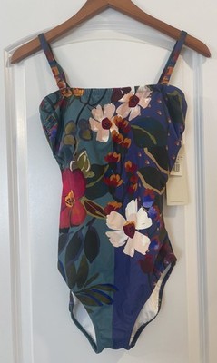 Profile by Gottex Women's Multicolor Abstract Floral Multi NWT $128 Sz 8