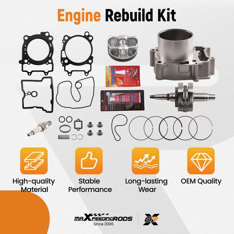 Engine Rebuild Kit Piston Cylinder Crankshaft For Polaris 570 2017-2021 RZR ACE - Image 2 of 4