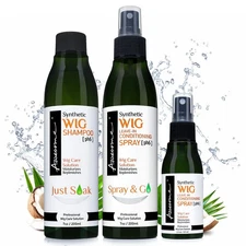 Synthetic Wig Shampoo & Leave in Conditioner Spray, pH6, Replenishes & Easy C...