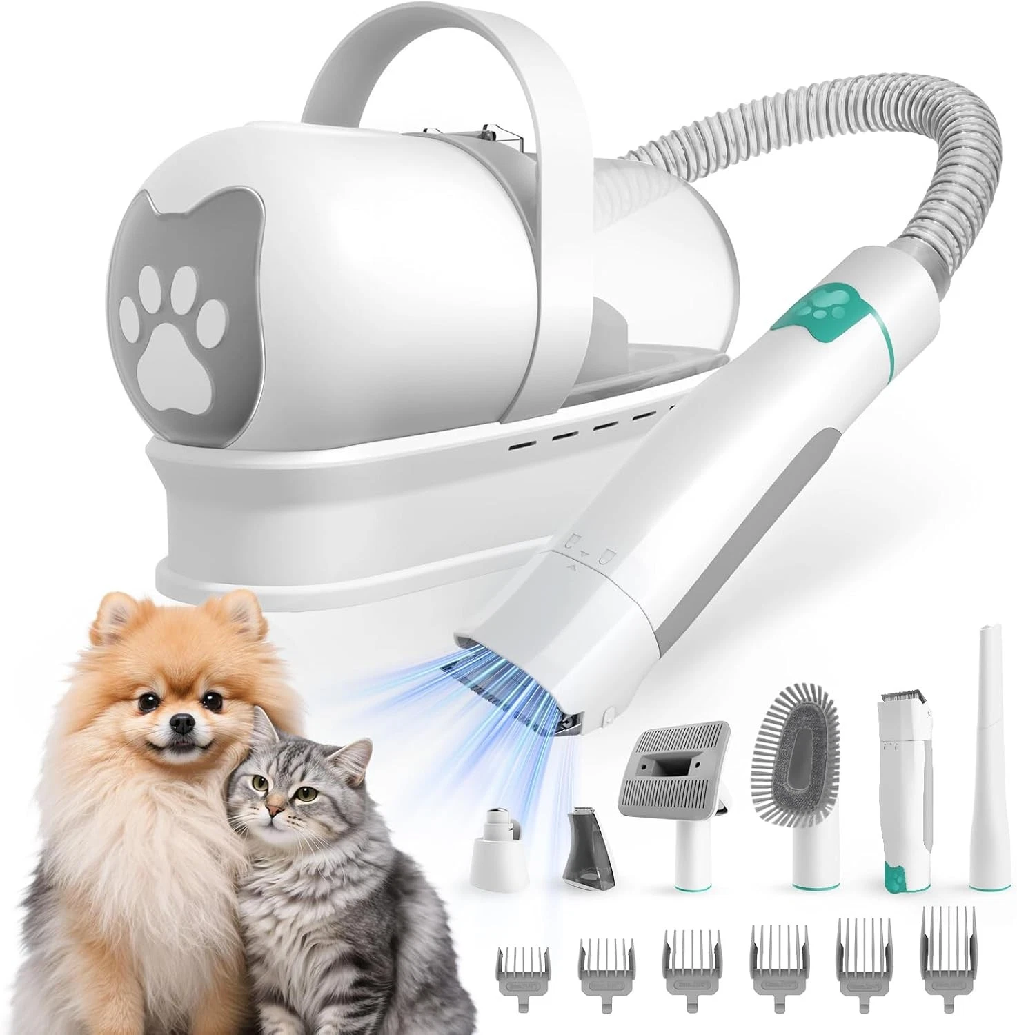 Dog Grooming Kit, Pet Grooming Vacuum with Pet Clipper Nail Grinder
Opens in a new window or tab