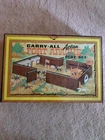 Vintage 1968 Louis Marx Fort Apache Metal Tin Litho Carry All Toy Play Set