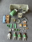 Vintage PLAYMOBIL  operating room Lot w/ 4 Figures, Bed, IV Stand & Equipment