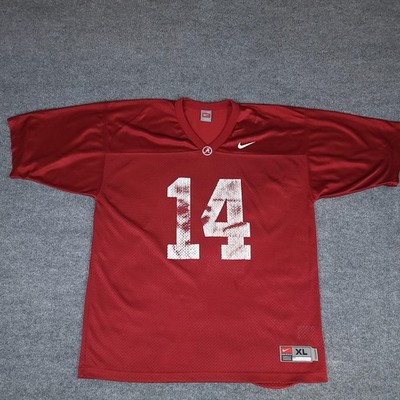 Alabama Crimson Tide Nike Jersey Mens XL Red NCAA Football #14 Mesh 90s Y2K