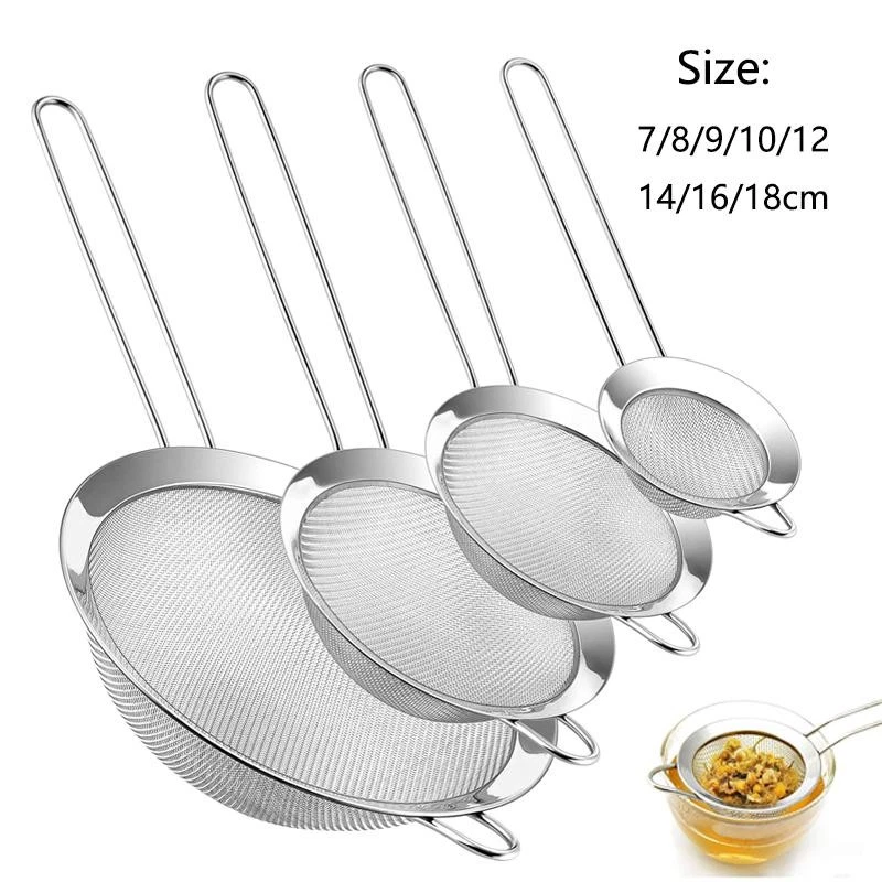 Stainless Steel Fine Mesh Strainer Set for Kitchen – Multi‑size