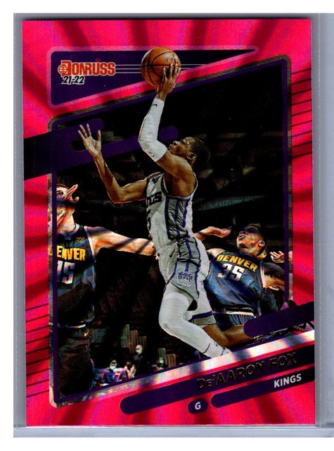 2021-22 Donruss #126 De'Aaron Fox Holo Pink Laser