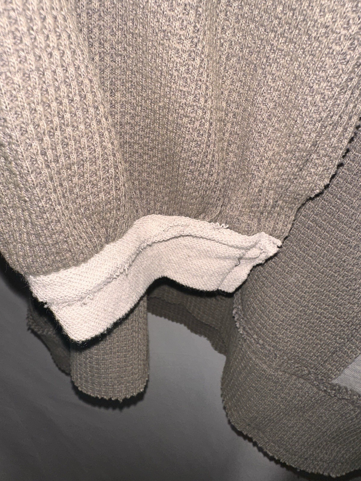 POL Waffle Knit Patchwork Pullover Sweater V-Neck… - image 4