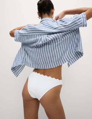 Marks & Spencer Womens Bikini bottoms in Soft White - M&S