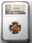 1945 Lincoln Head Cent - NGC Graded MS66 Red !!