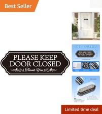 Durable 'Please Keep Door Closed' Sticker - Ideal for Businesses and Homes