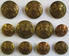 Set of 11x British Army:"GENERAL SERVICE BRASS BUTTONS" (WW1-WW2 Period)