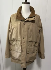 Orvis Fishing hunting outdoor jacket coat men’s XL Khaki Beige Hooded Tactical