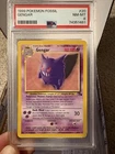 1999 Pokémon Gengar Fossil Card 20/62 Rare Non-Holo PSA 8 NM Mint