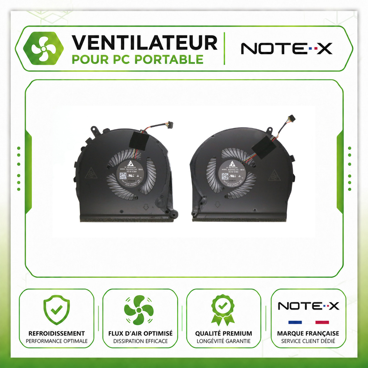 Ventilateur CPU GPU HP Pavilion 17-CD à double turbine pour refroidissement maximal