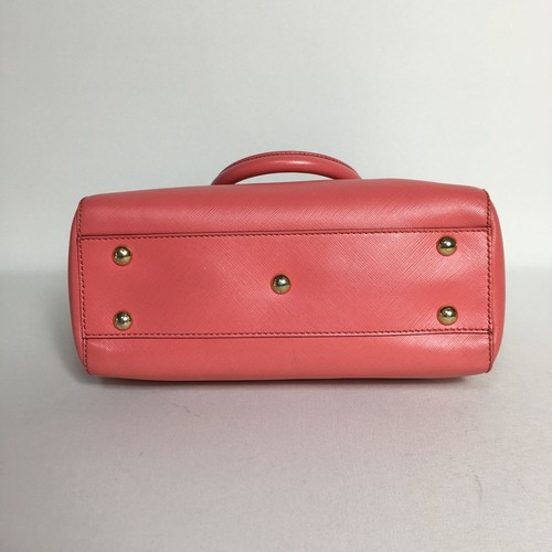 Salvatore Ferragamo Salmon Pink Leather 2WAY Bag Gancini Authentic Women's Hand - 第 5/9 張圖片