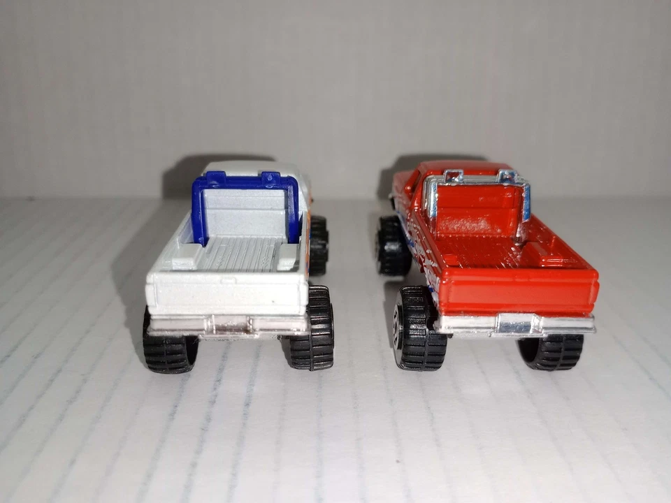 MATCHBOX # 53 WHITE FORD F-150 4X4 & RED lot of 2 - Image 4 of 4