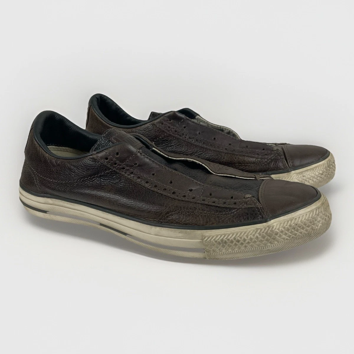 JOHN VARVATOS Converse ALL STAR Brown Wingtip Leather Slip On Men’s Sneakers 12 Converse x John Varvatos Star Player Ev OX Red Leather Shoes  main image 4