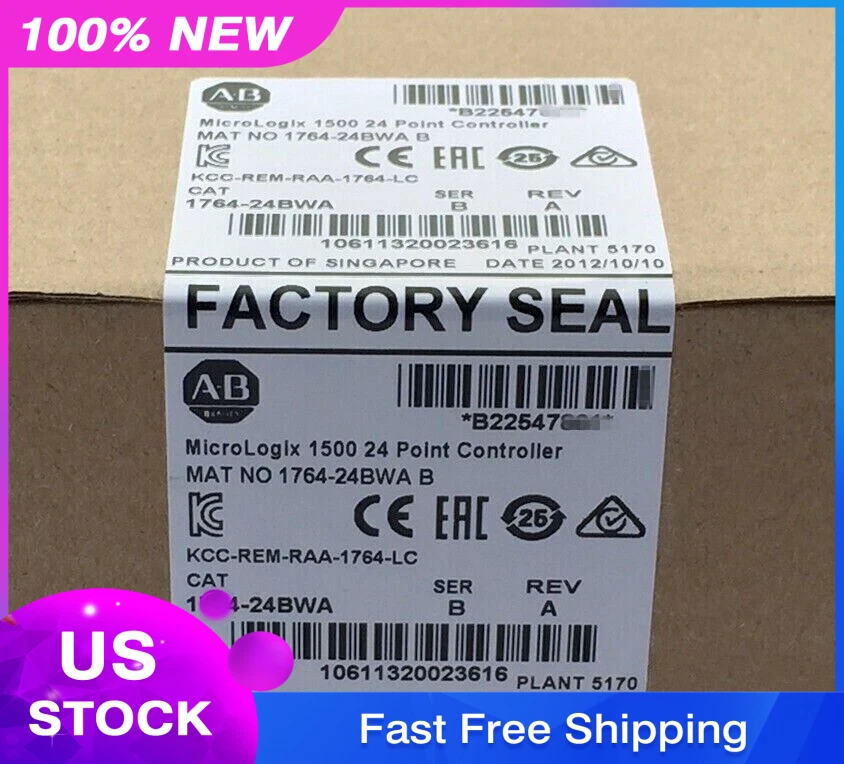 1PC NEW AB 1764-24BWA MicroLogix1500 24 Point Controller 1764 24BWA us free tax - Image 2 of 4