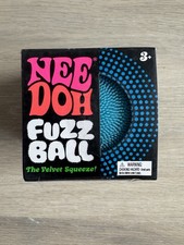 Schylling NEEDOH Fuzzball, Sky Blue, Authentic, Factory Sealed, Velvet Squeeze