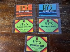 Lot Of Vintage Hys Soda Labels Strawberry Oakland California