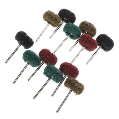 24 Pcs Drill Polishing Buffing Wheels Nylon Fiber Pads 3 mm Shaft Attachments