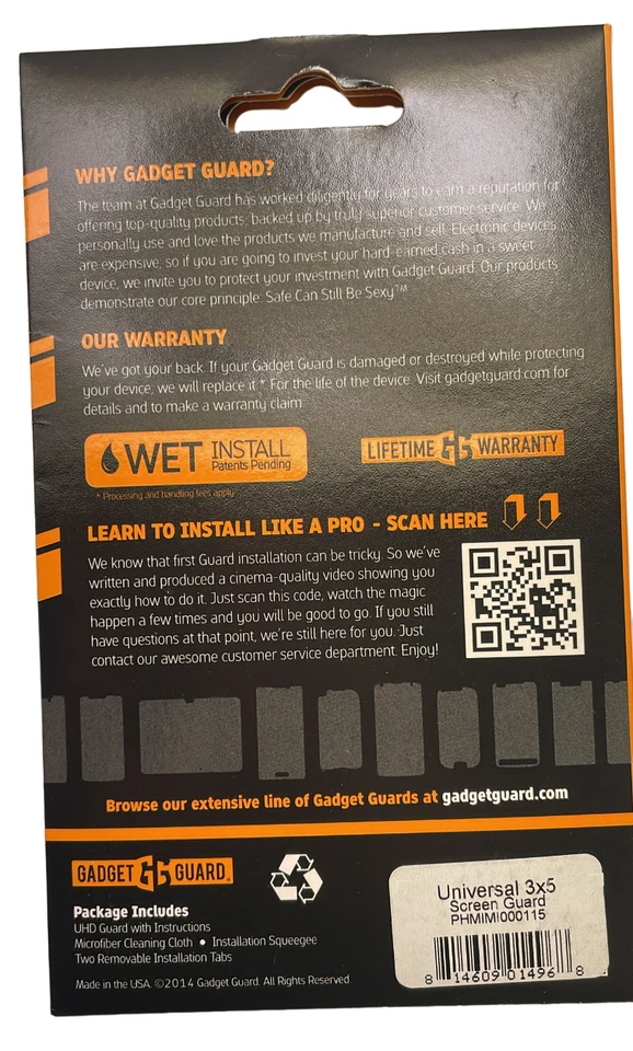 Gadget Guard Universal 3 x 5 Ultra HD Original Edition Screen Guard - Clear - Image 2 of 4