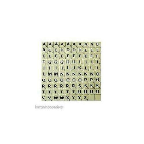 JUEGO COMPLETO DE 100 AZULEJOS LETRAS BLANCAS/NEGRAS - PLÁSTICO/COLOR MADERA - Imagen 6 de 21