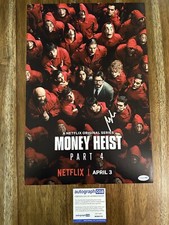 Alvaro Morte Money Heist Signed 12x18 Photo The Professor ACOA La Casa De Papel Alvaro Morte Money Heist Signed 12x18 Photo The Professor ACOA La Casa De Papel